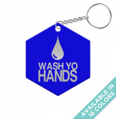Wash Yo Hands Hexagon Keychain